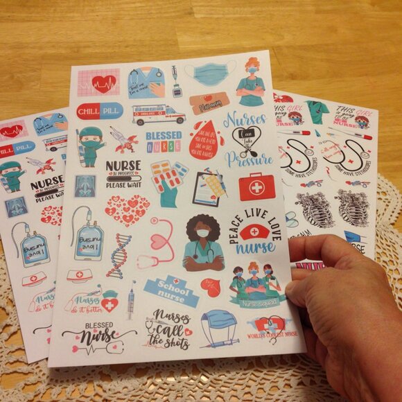 Crafting, scrapbooking stickers, medical theme, nurses, nursing - Picture 2 of 7